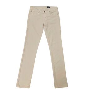 AG Adriano Goldschmied Corduroy Pants Womens 26R Beige Slim Straight Casual
